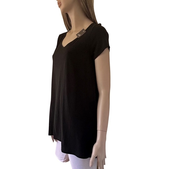 J. Jill Elliptical Tee Tank T Shirt Pima Cotton Short Sleeve V-Neck Relaxed Fit - Picture 4 of 14